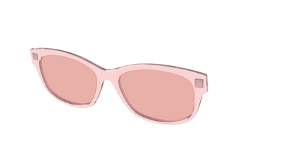 The Pink Crystal With Coral Pink Lens