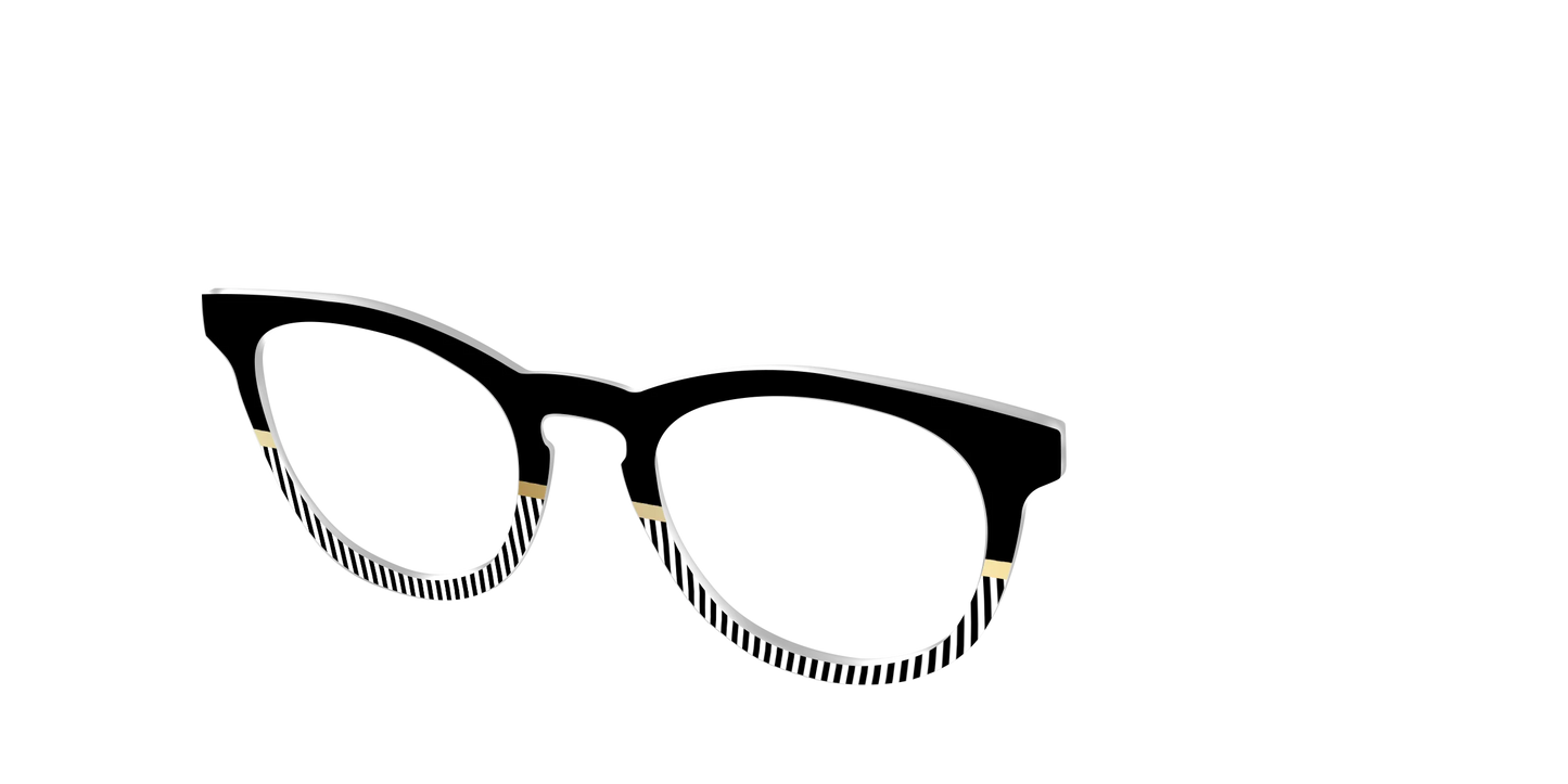 The Chic Stripes Crystal with Gold Foil