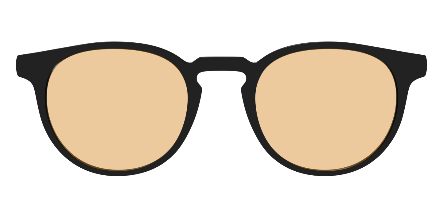 The Black With Umber Brown Lens