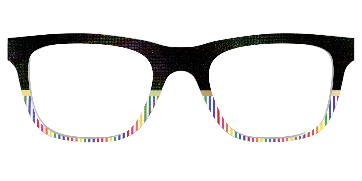 The Chic Pride Stripes Crystal with Gold Foil