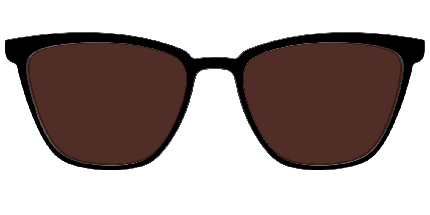 The Black with Brown Golf Lens