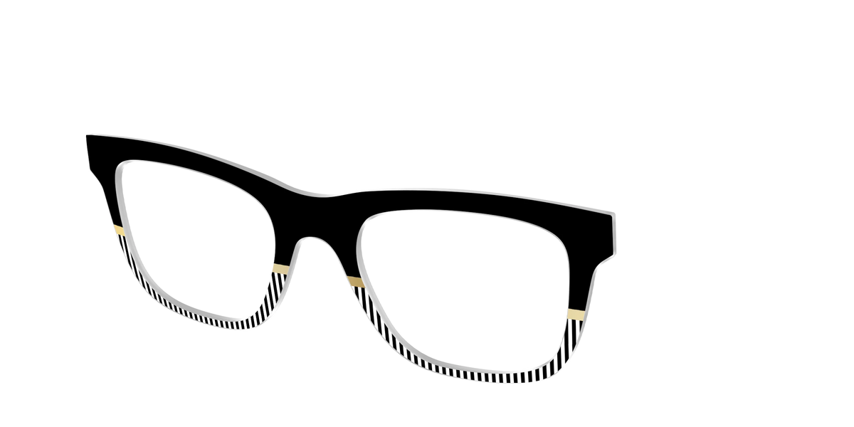 The Chic Stripes Crystal with Gold Foil