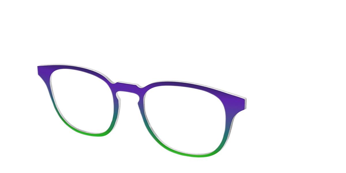 The Ultra Violet to Bright Green Gradient
