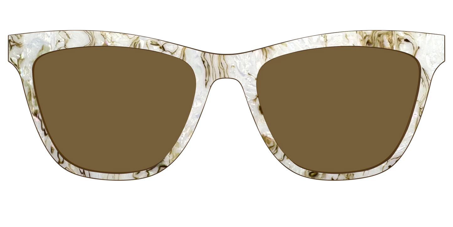 The Polarized Ivory Sand Pearl Shell Sun Top