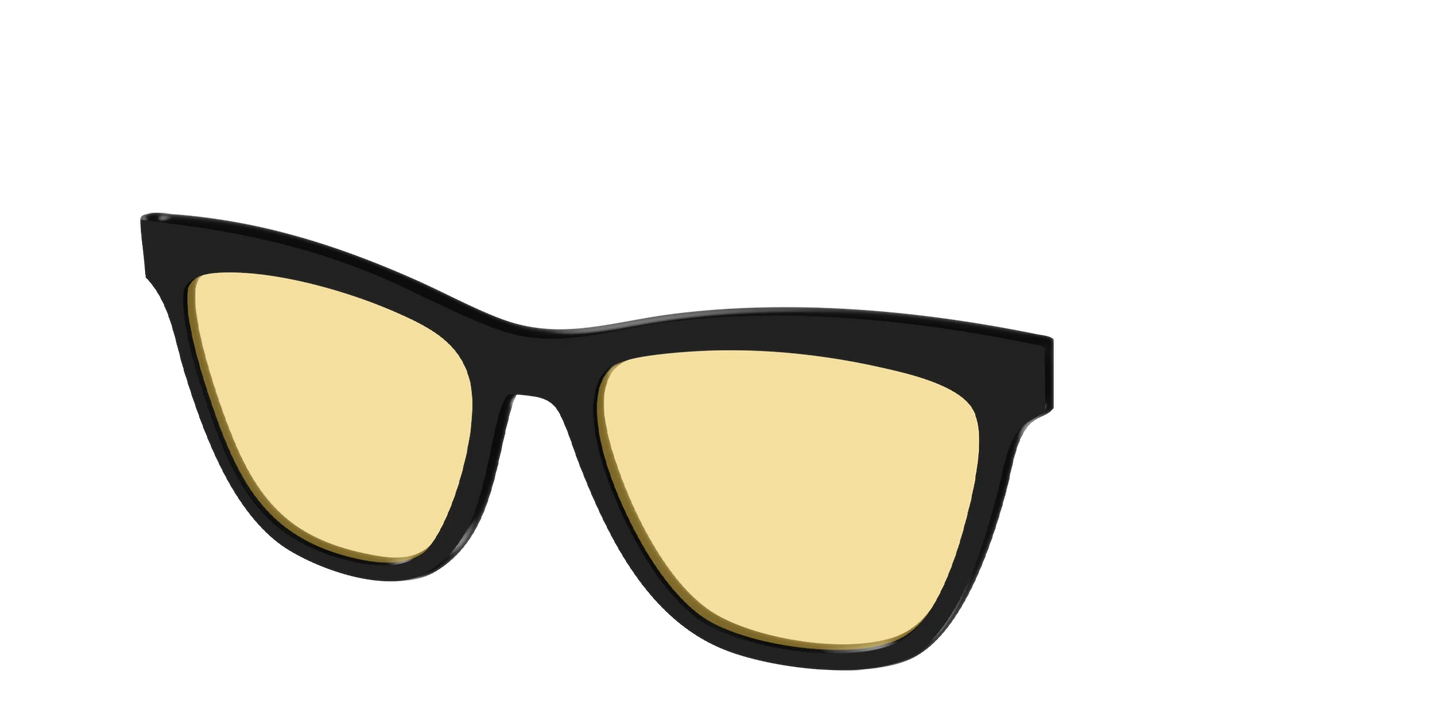 The Black With Citrine Yellow Lens