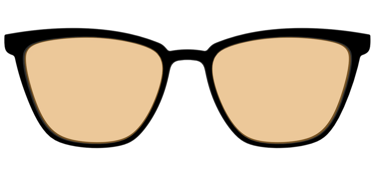 The Black With Umber Brown Lens