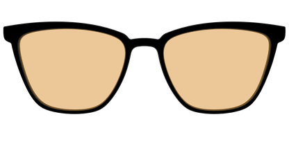 The Black With Umber Brown Lens