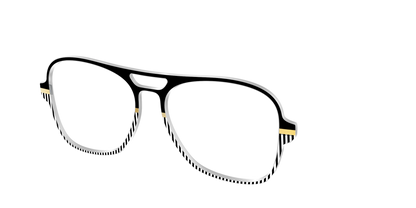 The Chic Stripes Crystal with Gold Foil