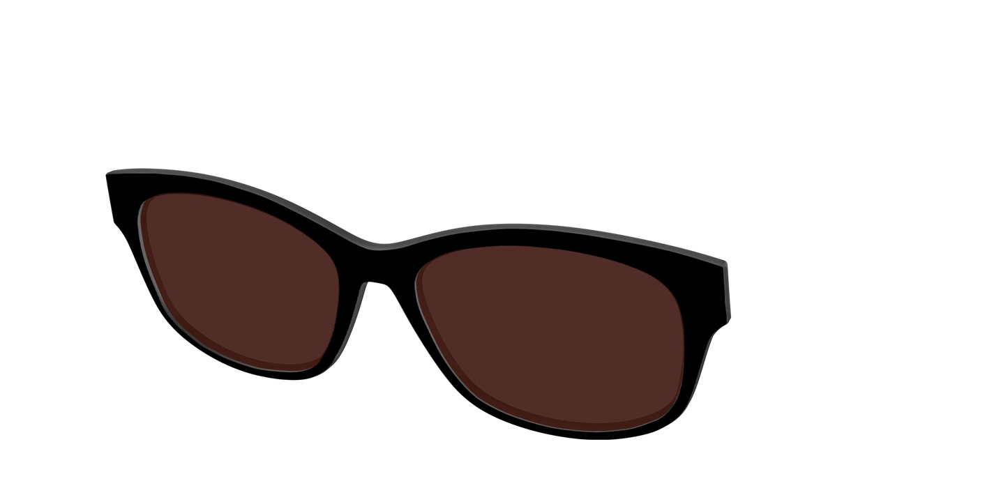 The Black with Brown Golf Lens