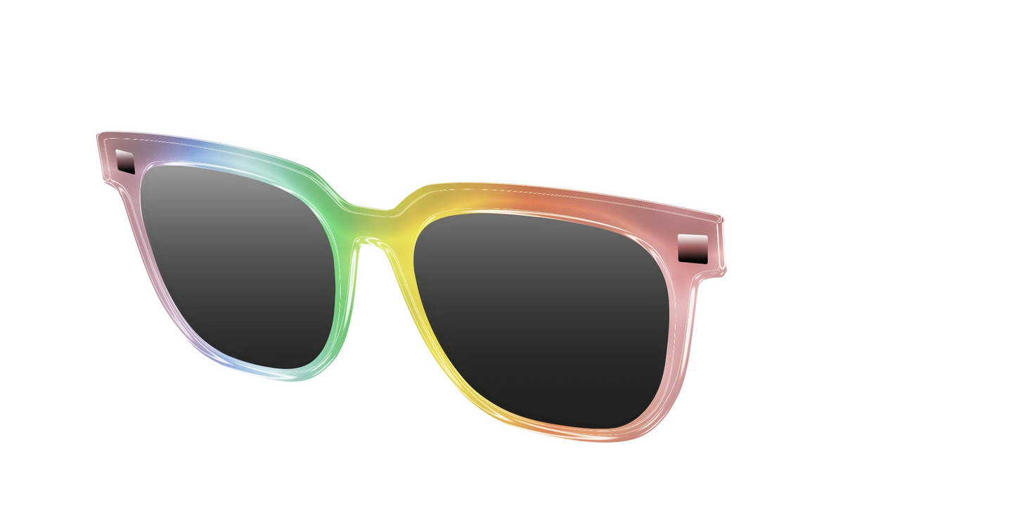 The Polarized Rainbow Gradient Sun Top