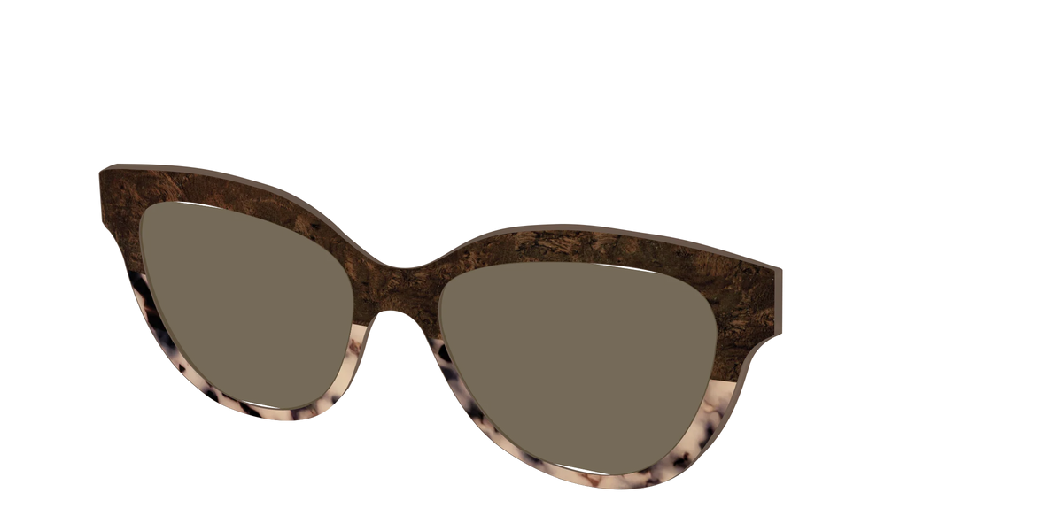 The Polarized Dark Oak Tortoise Split Sun Top