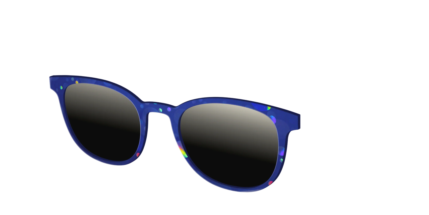 The Polarized Navy Holographic Bubbles Sun Top