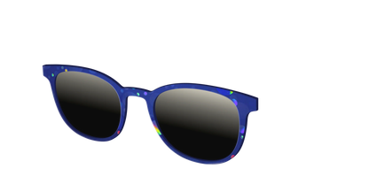 The Polarized Navy Holographic Bubbles Sun Top