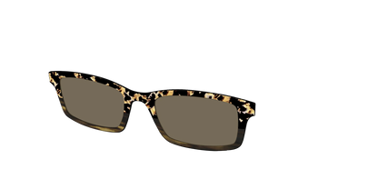 The Polarized Caramel Tortoise Horn Split Sun Top