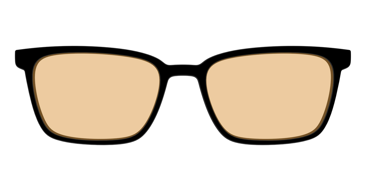 The Black With Umber Brown Lens