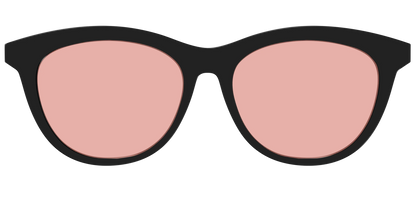 The Black With Coral Pink Lens