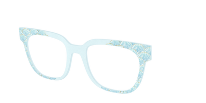 The Aquamarine Shells Shimmer with Gold Foil