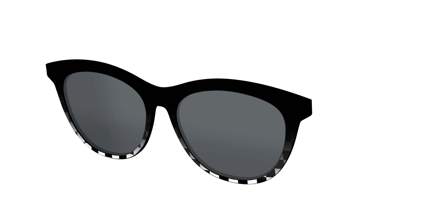 The Polarized Checkerboard Fade Sun Top