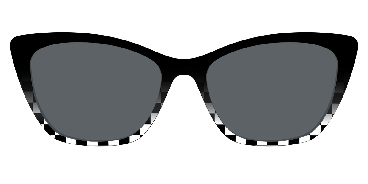 The Polarized Checkerboard Fade Sun Top