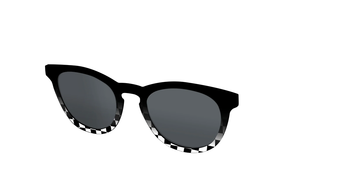 The Polarized Checkerboard Fade Sun Top