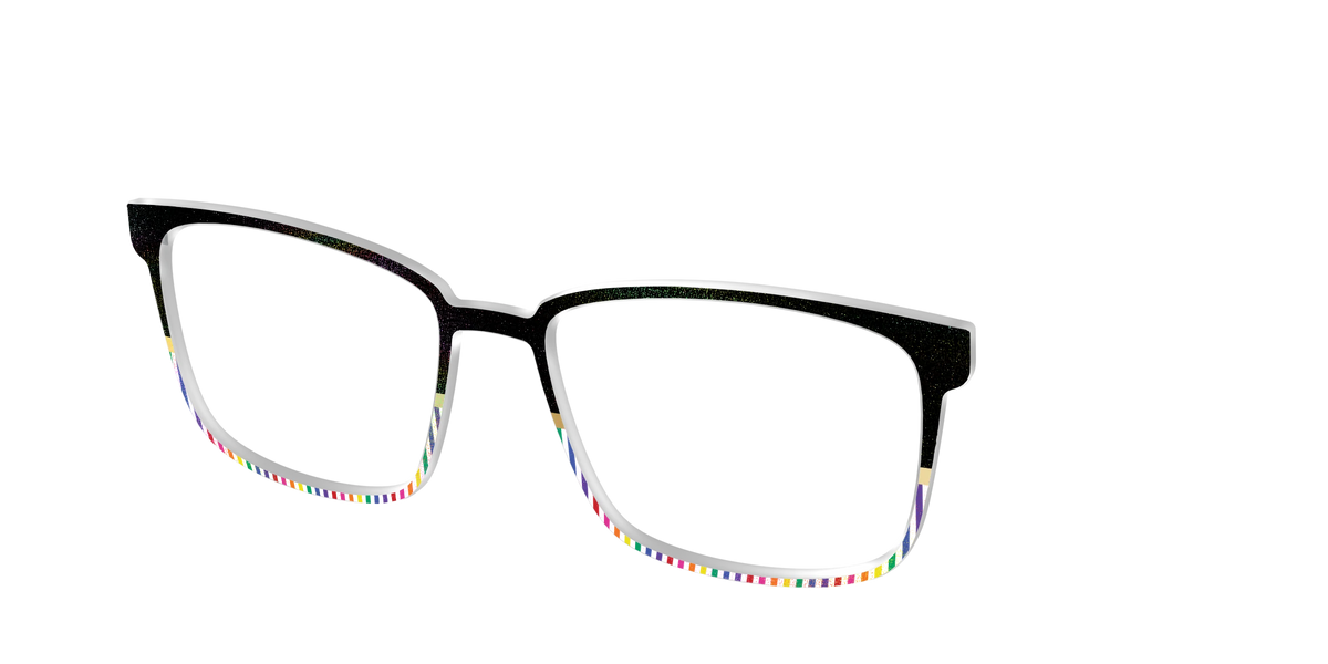 The Chic Pride Stripes Crystal with Gold Foil