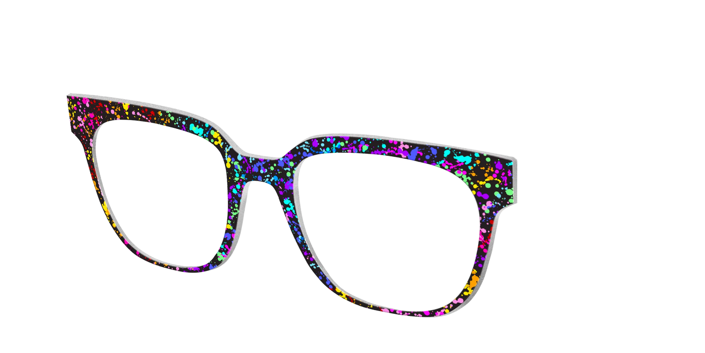The Rainbow Splatter Black