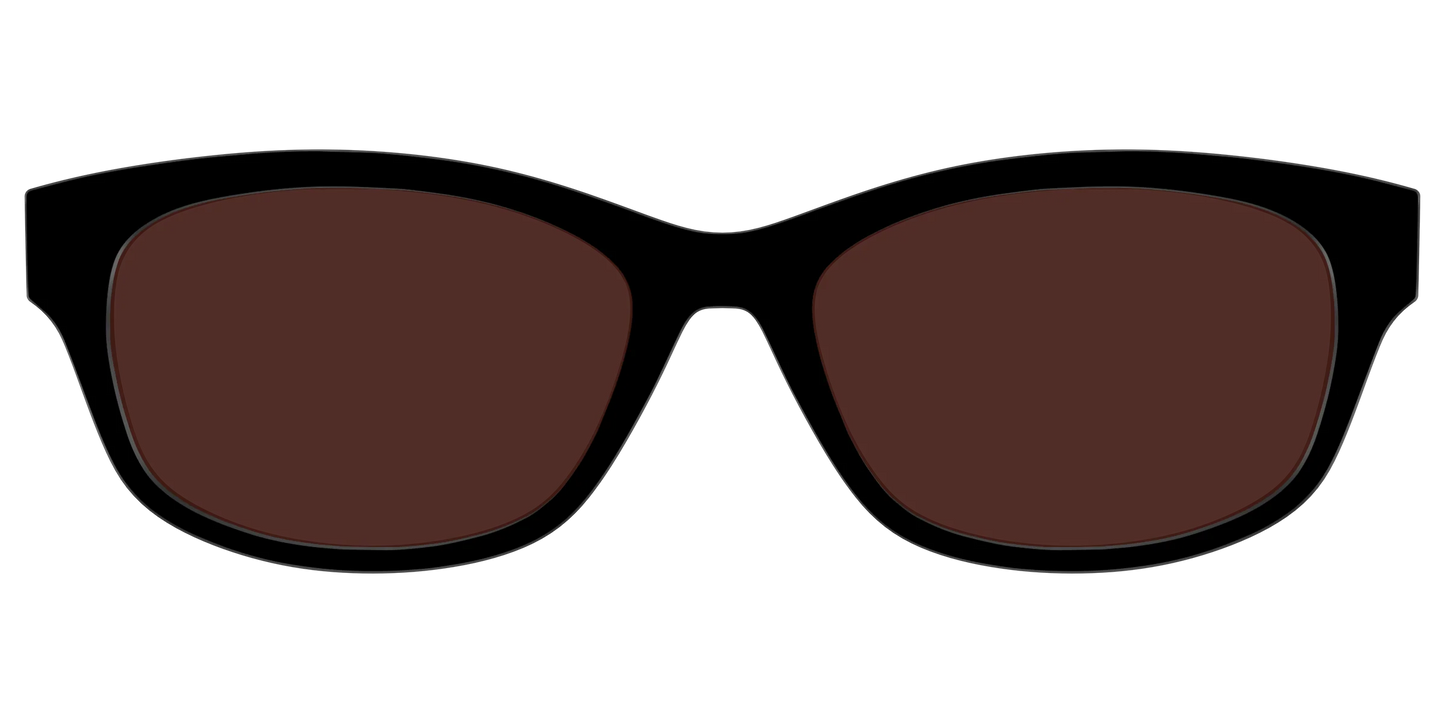The Black with Brown Golf Lens