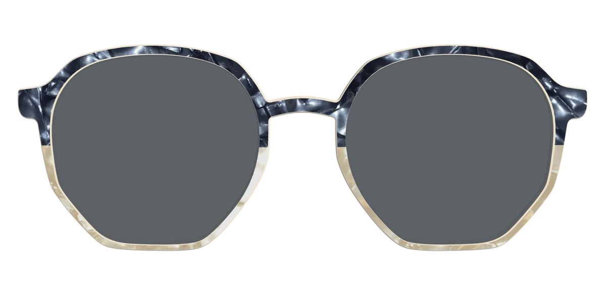 The Polarized Navy to Taupe Pearl Split Sun Top