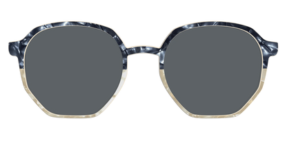 The Polarized Navy to Taupe Pearl Split Sun Top