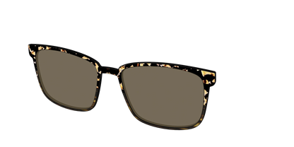 The Polarized Caramel Tortoise Horn Split Sun Top