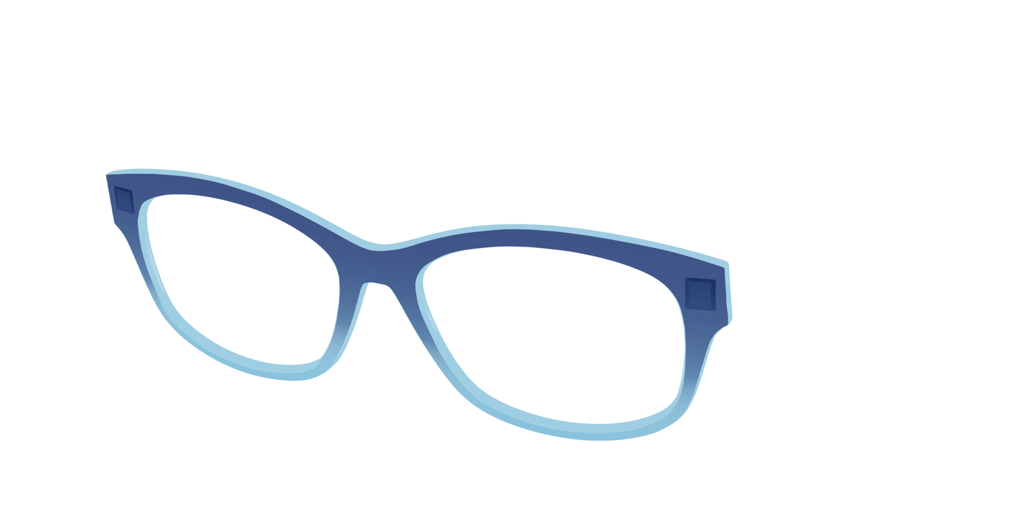 The Indigo to Sky Blue Gradient Crystal