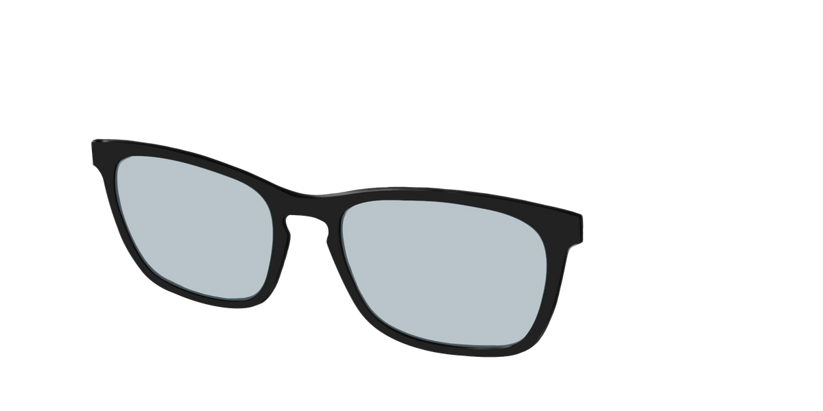 The Black With Slate Blue Lens