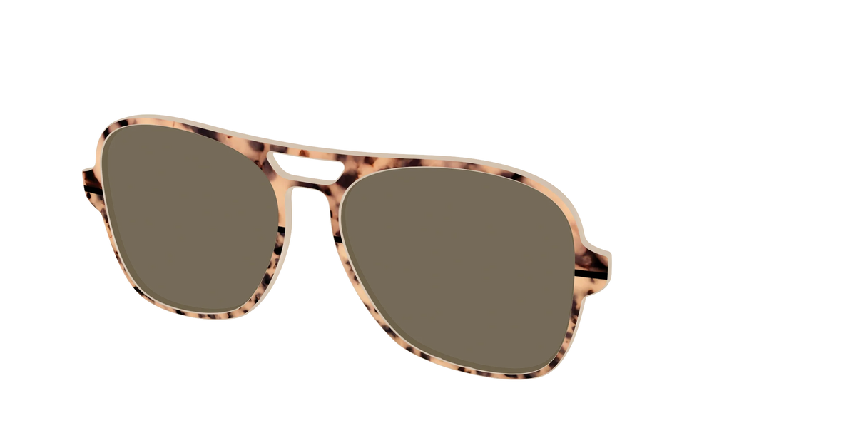 The Polarized Bisque Tortoise Split Sun Top