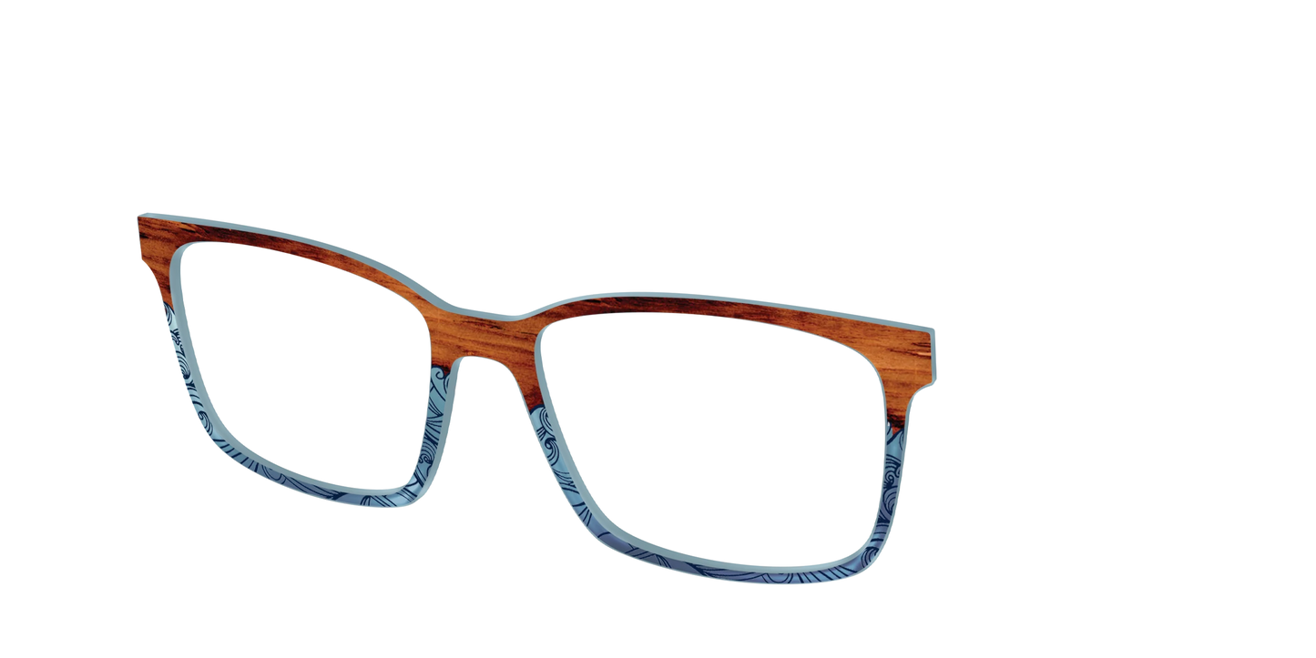 The Blue Wood Waves Crystal
