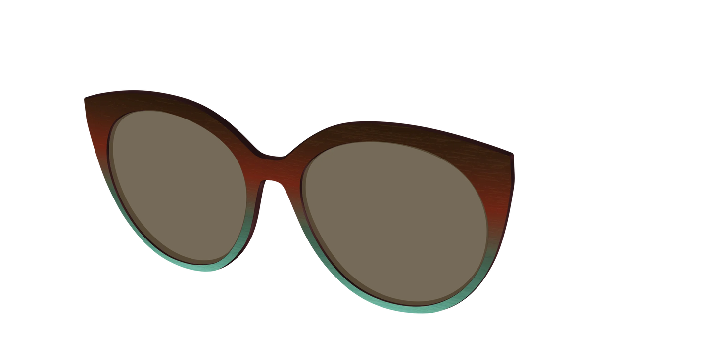The Polarized Mahogany to Juniper Woodgrain Sun Top