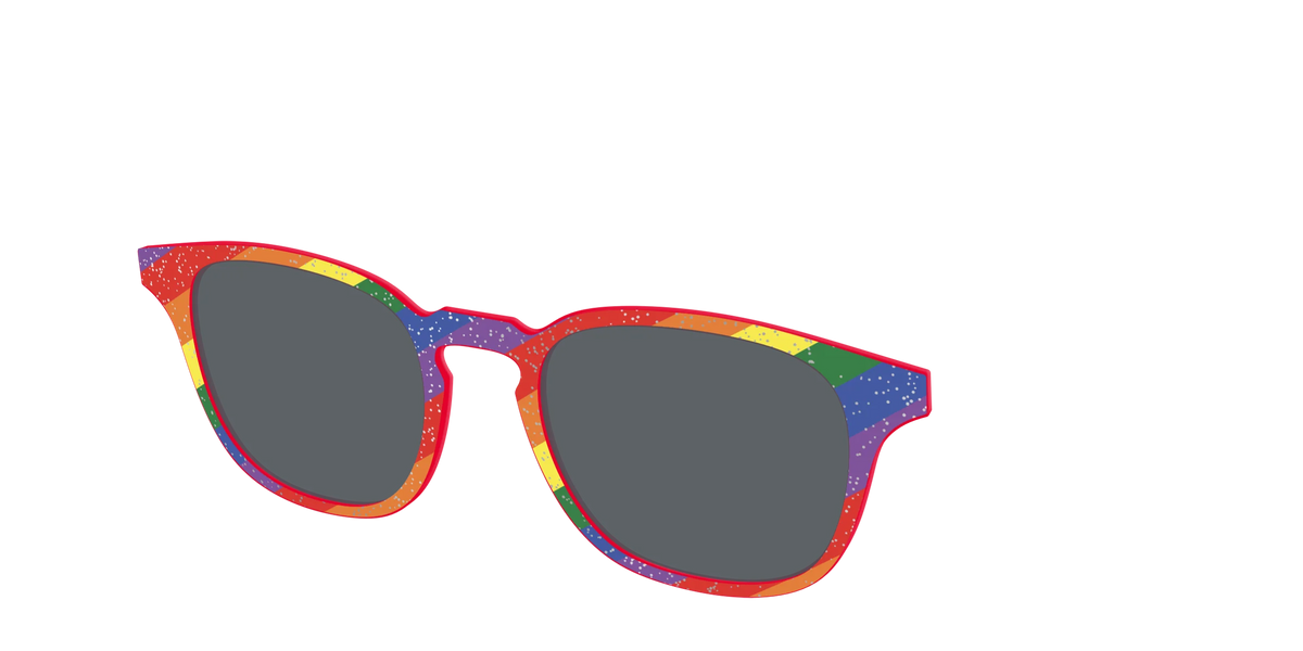 The Polarized Traditional Pride Flag Glitter Sun Top