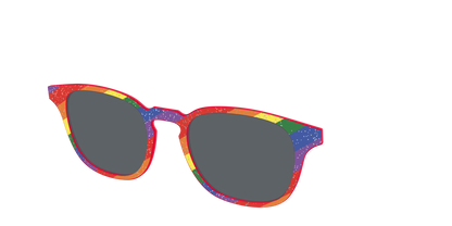 The Polarized Traditional Pride Flag Glitter Sun Top