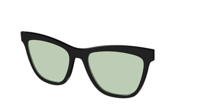The Black With Sage Green Lens