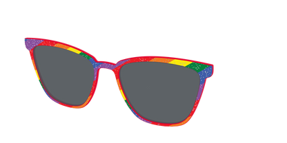 The Polarized Traditional Pride Flag Glitter Sun Top