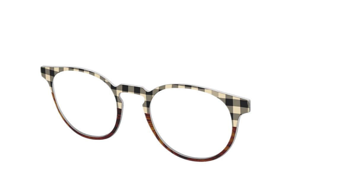 The Ivory Plaid Wood Split