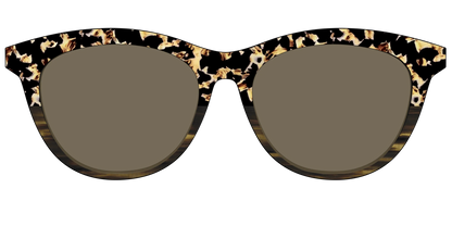 The Polarized Caramel Tortoise Horn Split Sun Top