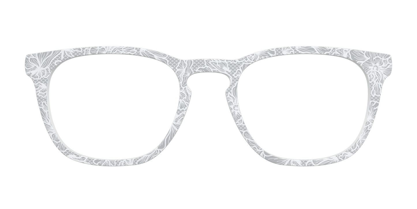 The Pale Gray Floral Lace