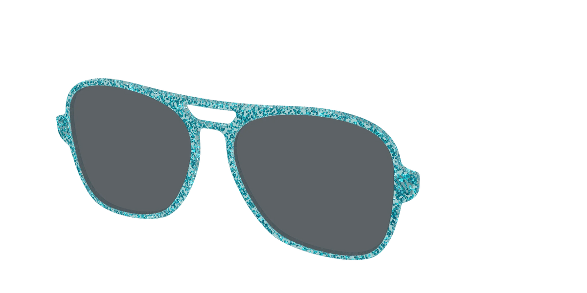 The Polarized Aquamarine Sparkle Sun Top