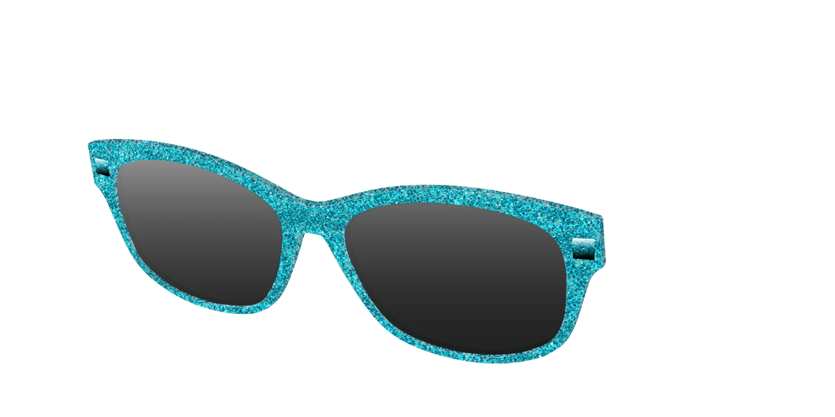 The Polarized Aquamarine Sparkle Sun Top