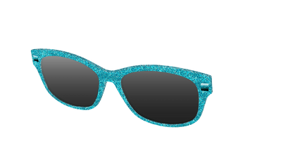 The Polarized Aquamarine Sparkle Sun Top