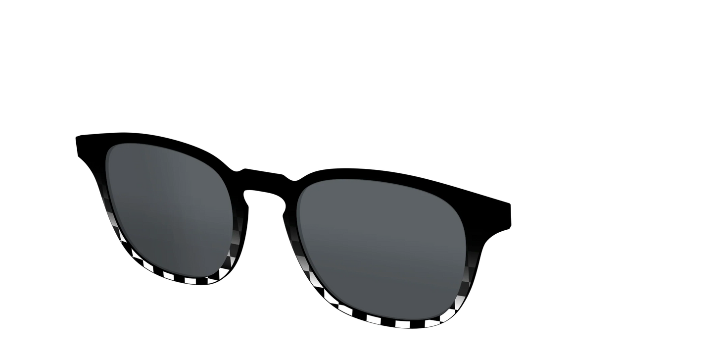 The Polarized Checkerboard Fade Sun Top