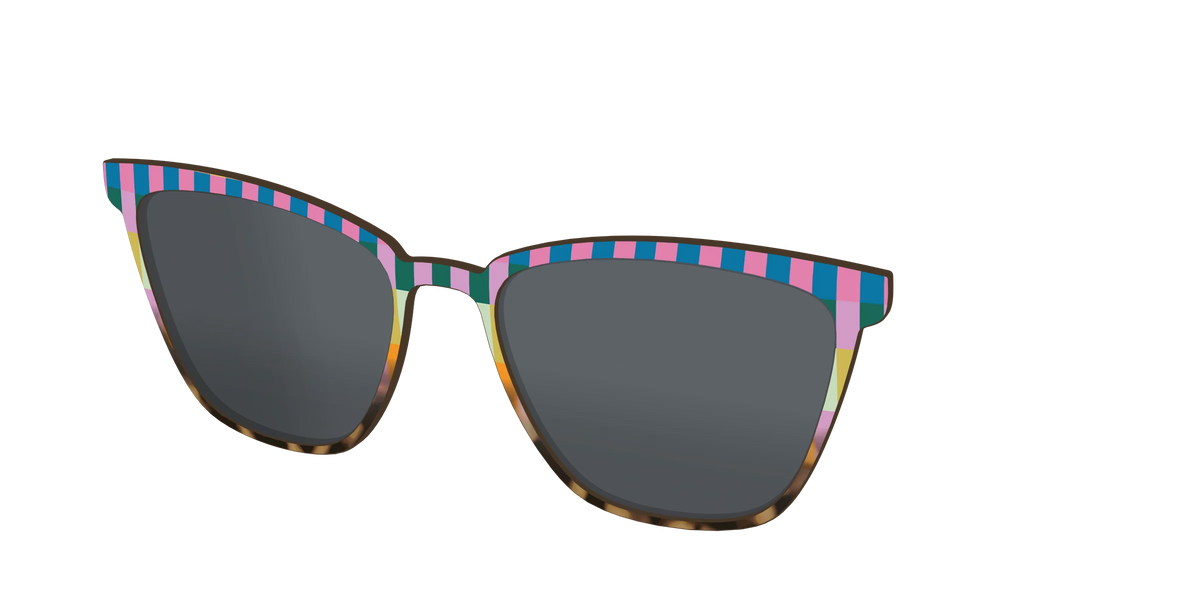 The Polarized Summer Stripes Tortoise Sun Top