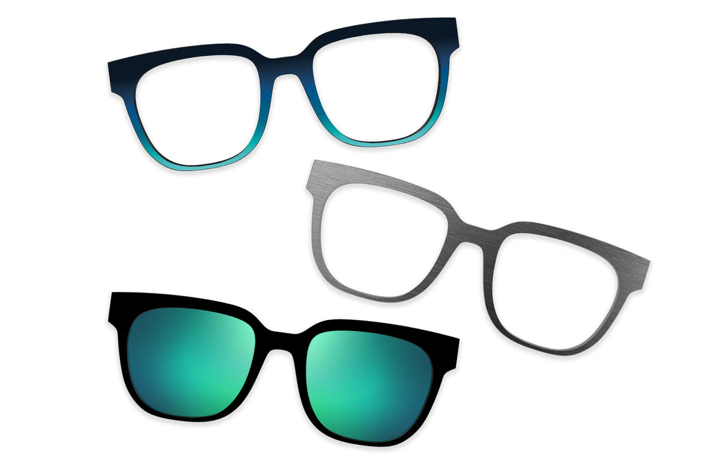 Teal Pearlized Metal - Set