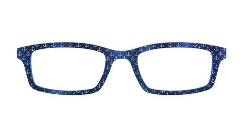 The Blue Shimmer with Silver Foil Anchors