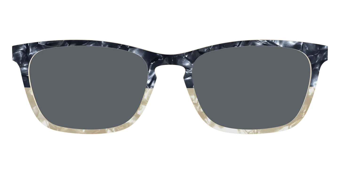 The Polarized Navy to Taupe Pearl Split Sun Top